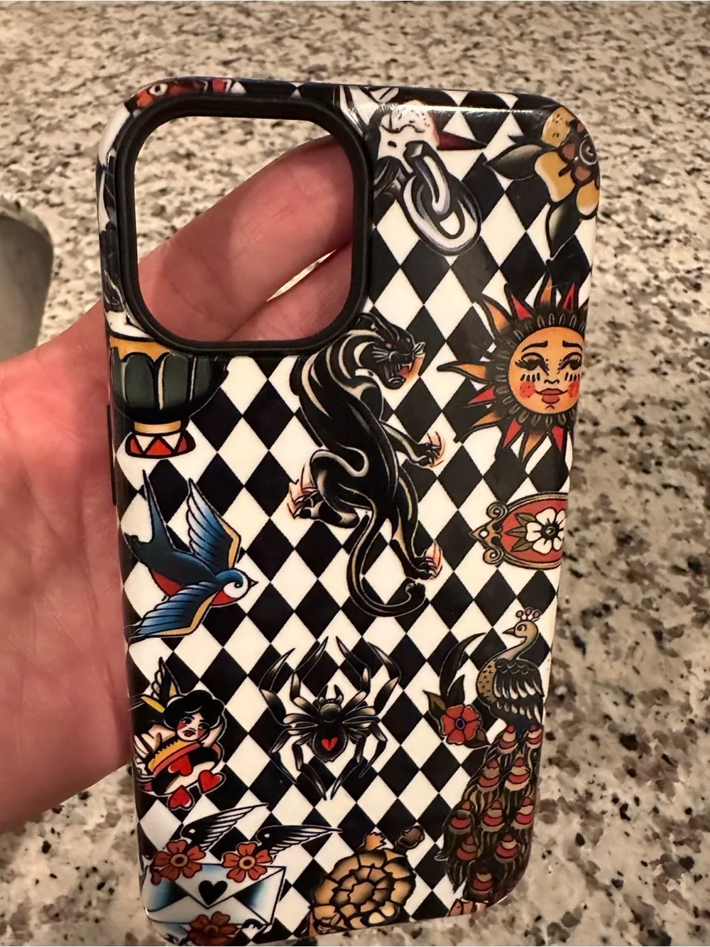 Tattoo-Print Phone Case - Compatible iphone 14